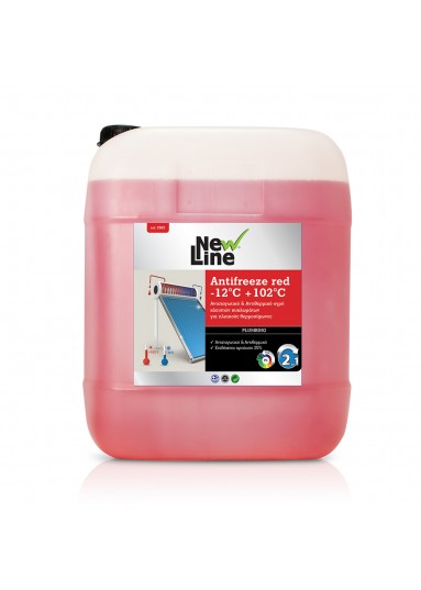 Antifreeze Red -12°C + 102°C -Αντιπαγωτικό & Αντιθερμικό υγρό  κλειστών κυκλωμάτων για ηλιακούς θερμοσίφωνες 20L