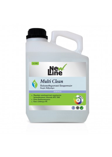 Multi Clean -Πολυκαθαριστικό επιφανειών χωρίς ξέβγαλμα 3L 